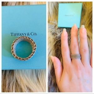 Tiffany & Co. Sterling Silver Somerset Mesh Ring